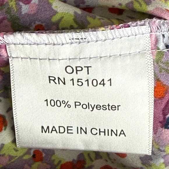 O.P.T One Pretty Time Go on A Date Floral Puff Sleeve Midi Dress L Smocked - Picture 12 of 14